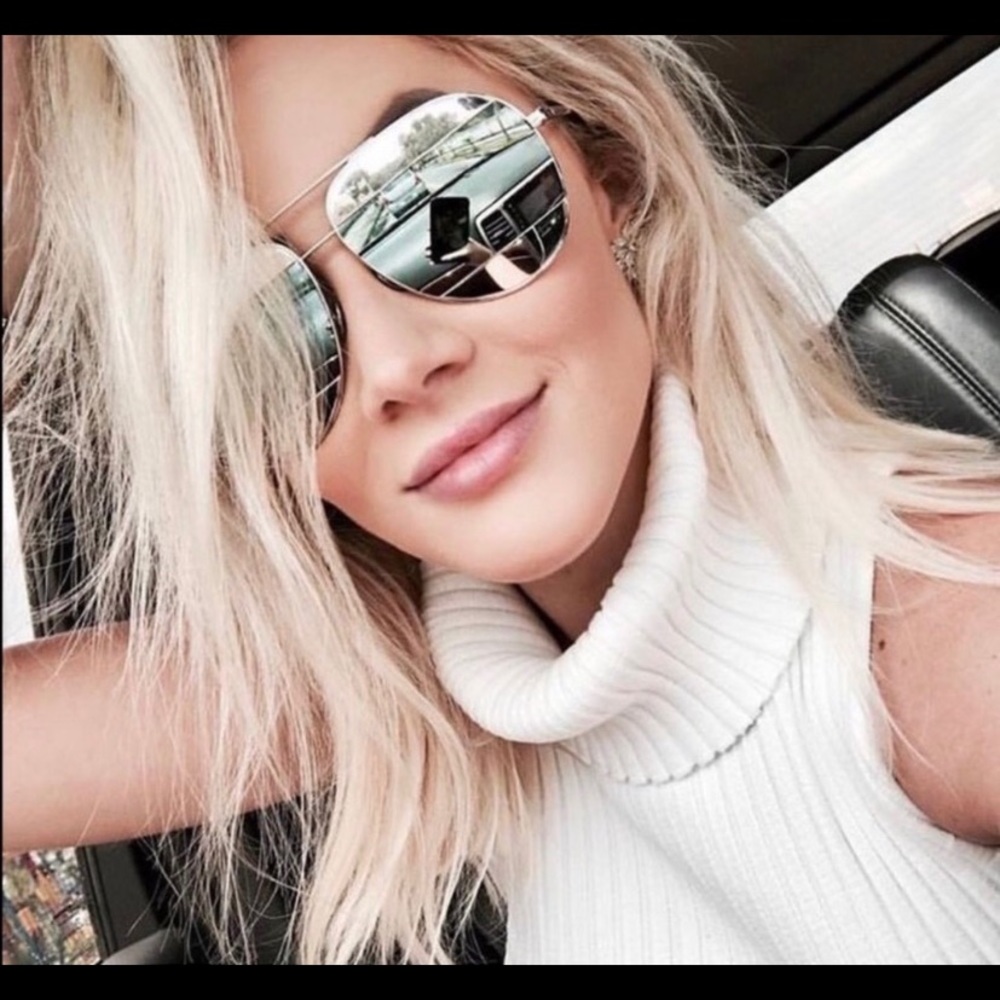 Silver Aviator Sunglasses
